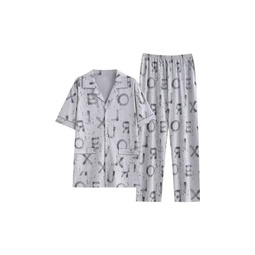 Follow The United States Пижамный комплект Мужской Серебряный Морозный Серый