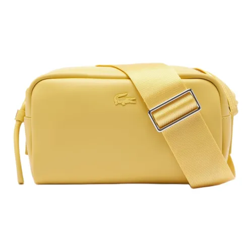 LACOSTE Сумка через плечо из коровьей кожи унисекс желтая