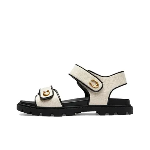 COACH Brynn One Ремешок Сандалии 2 см Женские Бежевые