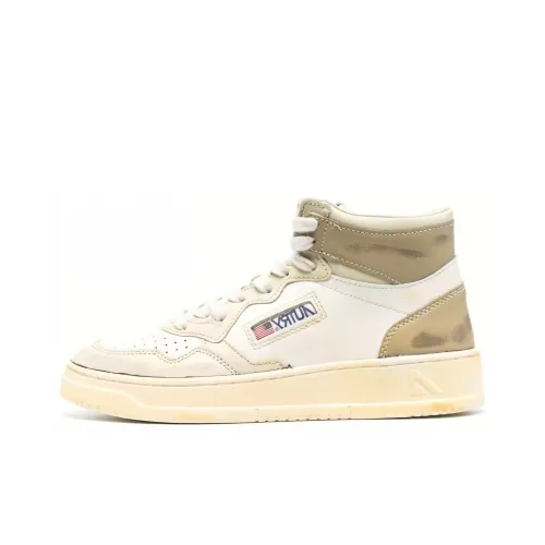 AUTRY Высокие кроссовки для скейтбординга белые коричневые состаренные