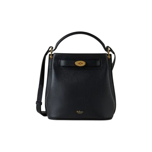Mulberry GRAIN LEATHER Сумка-ведро Сумка через плечо Сумка Маленькая Женская Черная
