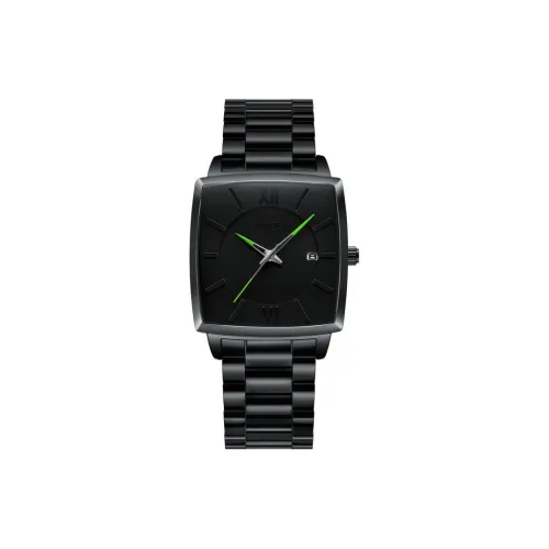 NIBOSI 1985 Кварцевый механизм нержавеющая сталь ремешок часы для мужчин черный циферблат модель Ni2601