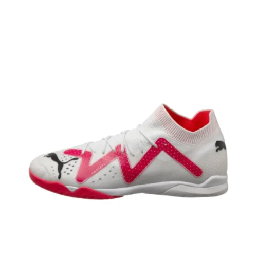 PUMA Future Ultimate IC IN Амортизация Износостойкие футбольные бутсы для мужчин белый розовый