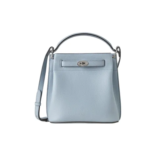 Mulberry GRAIN LEATHER Сумка-ведро Одно плечо Через плечо Портативная Женская Синяя Поплин