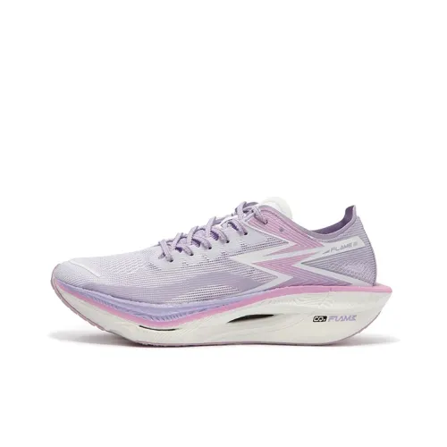 361° Fly Burn 3 Амортизирующие подошва Противоскользящие устойчивые к истиранию Дышащие Низкие беговые кроссовки Унисекс Белый Фиолетовый