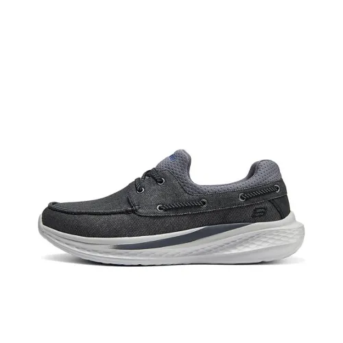 Skechers Дышащие Низкие Кеды Повседневная Обувь Мужская Черная