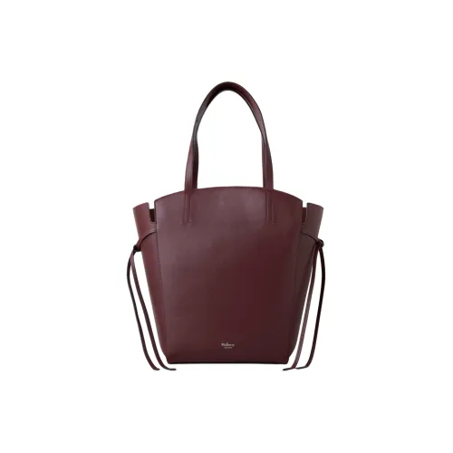 Mulberry Телячья кожа Тоут Сумка Сумка для покупок Сумка Сумка через плечо Женская Черная Вишня