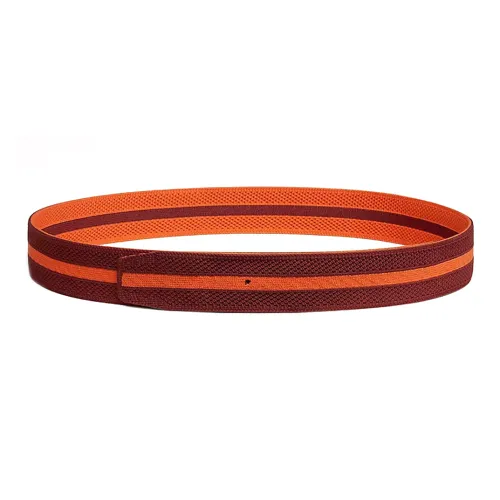 HERMES Принт Узор Кожаные ремни Мужской Коричневый Ширина 3,8 см