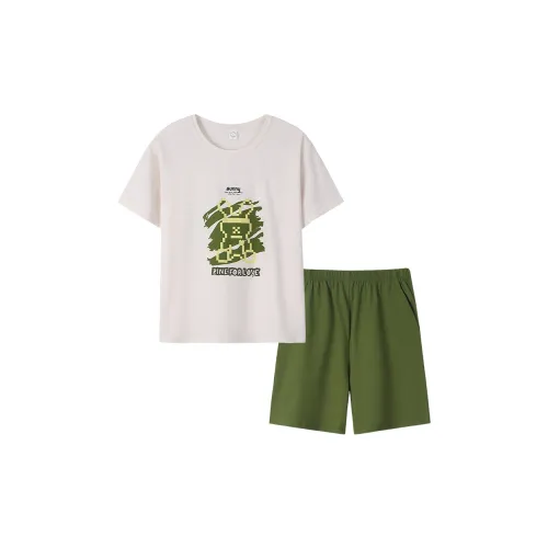 Sha Qian Пижамный комплект Летний Женский Шампань