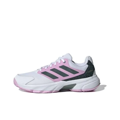 Adidas CourtJam Control 3 Control 3 Low Топ Кроссовки для тенниса Женские Белый Фиолетовый Черный