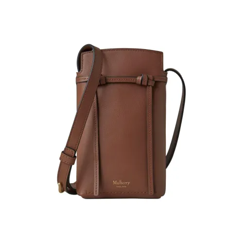 Mulberry Microfiber Leather One Shoulder Crossbody Phone Case Women's Bright Umber