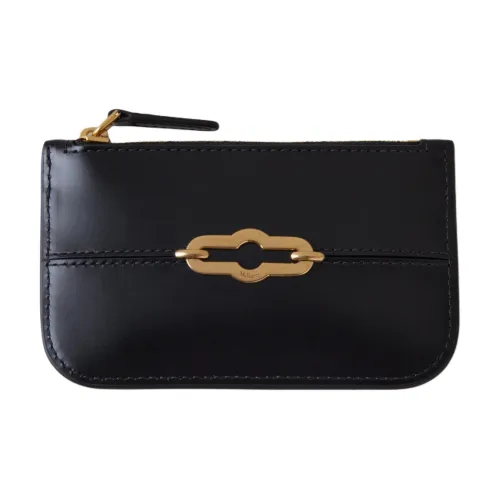 Mulberry Телячья кожа Монета Кошелек Женский Черный