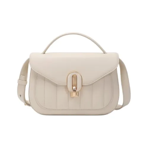 DILAKS Коровья кожа Сумка через плечо Маленькая Женская Молочно-белая