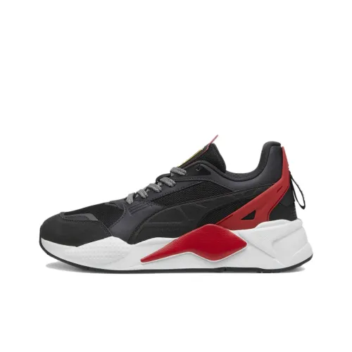 PUMA Ferrari RS X Low Топ Повседневная обувь Унисекс Черный Красный Белый