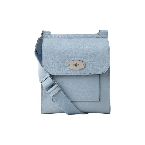 Mulberry GRAIN LEATHER Курьерская сумка Сумка Сумка через плечо Сумка через плечо Маленькая Женская Синяя Поплин