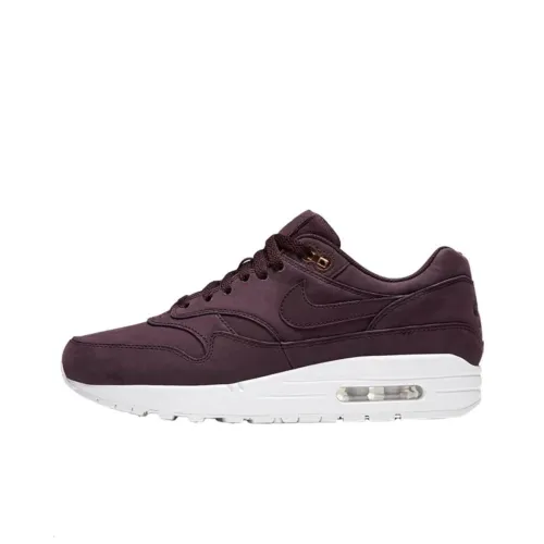 Nike Air Max 1 Low Топ Беговые кроссовки Женские Бордовый