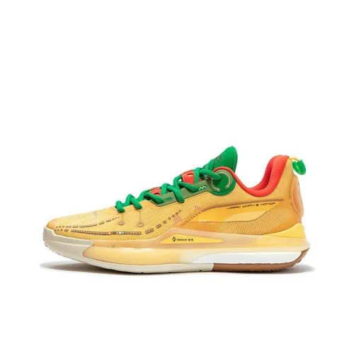 361° DVD2 Adventurer Шокабсорбирующие Противоскользящие Устойчивые к истиранию Низкий топ Баскетбольные кроссовки Мужской Сырно-желтый