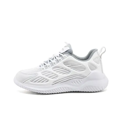 Binary Амортизация Устойчивый к истиранию Легкий And Дышащий Низкие Беговые кроссовки Женские Белый Серый