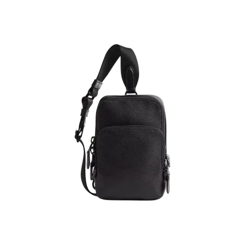 COACH Gotham Кожа Сумка через плечо Мини Мужская Черная