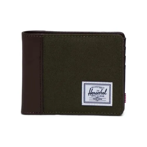 Herschel EcoSystem™ 600D Ткань Кошелек Унисекс Плющево-зеленый Цикорий кофейный