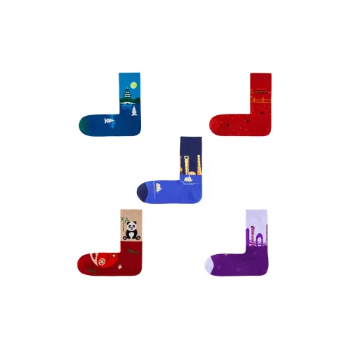 Pan Shijia Носки Crew Унисекс упаковка из 5 пар