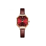 LA045 Розовый корпус, красный циферблат, ремень