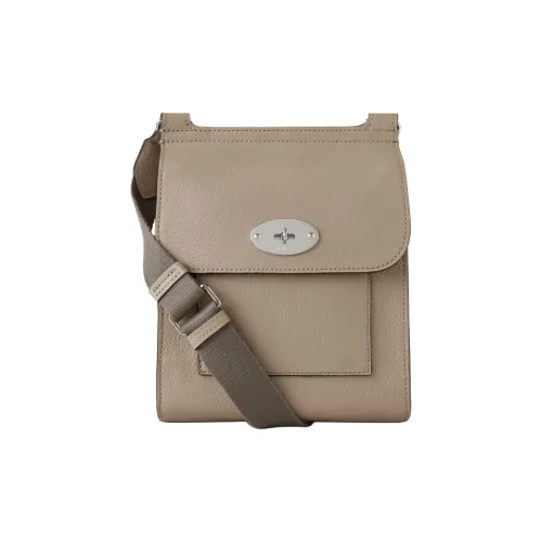 Mulberry Small Grain Кожа Курьерская Сумка Сумка через плечо Маленькая Женская Песочно-белая