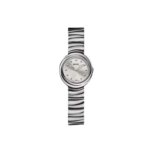 MIDO Cloud Realm Collection Кварцевый механизм Женские часы 26,5*24,92 мм Серебристый циферблат
