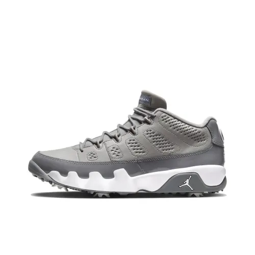 Jordan Air Джордан 9 GOLF 'Cool' GREY Устойчивый к истиранию Низкий Топ Винтажные баскетбольные кроссовки Мужской Серый