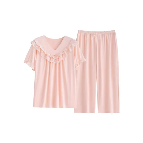 Follow the United States Пижамный комплект Женские Розовый цвет с вишневым цветком