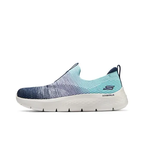 Skechers GO WALK Fle Дышащий Низкий Топ Беговые кроссовки Женские Синий Зеленый