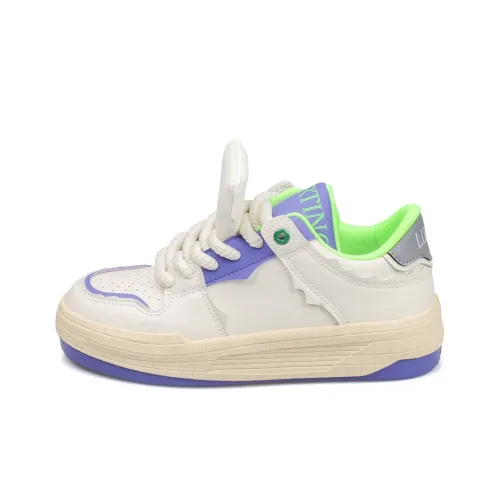 B10CROWN Slip-resistant Abrasion-resistant Low-top Skateboard Shoes Women's Beige Blue B10CROWN Противоскользящие Износостойкие Низкие Кроссовки для скейтбординга Женские Бежево-синие