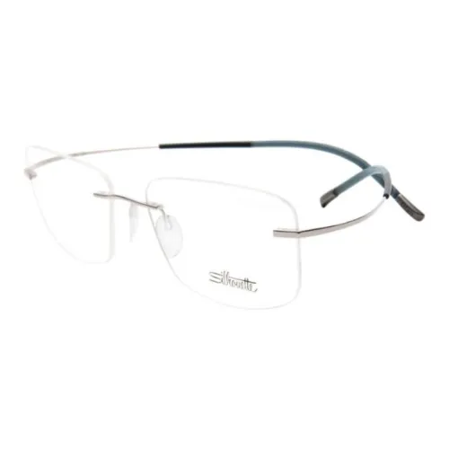 SILHOUETTE Titanium Square Eyeglass Frames Unisex Silver