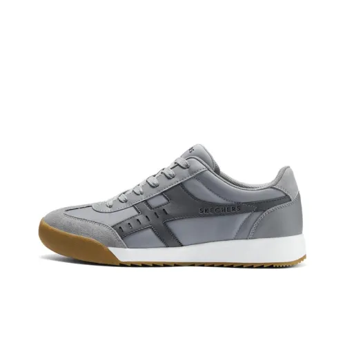 Skechers Уличная Дышащая Низкая Обувь Casual для Мужчин Серого цвета