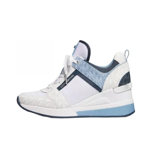 MICHAEL KORS Низкий Топ Спортивная Повседневная Обувь Женская Белая Синяя