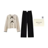 Хаки 6707 (Длинный рукав топ + штаны) Подарочный набор в коробке