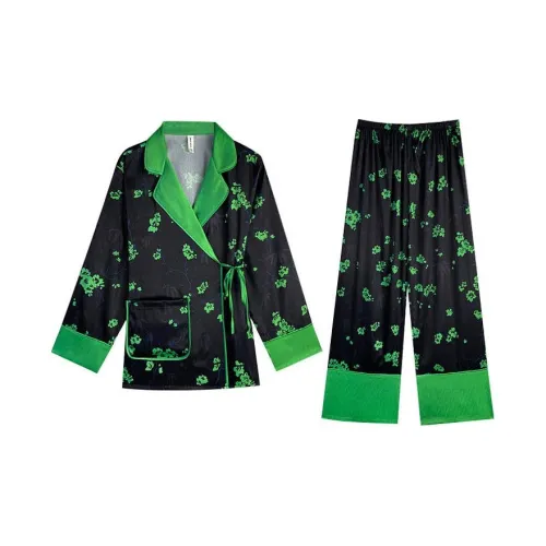 Yiwu Цвет Пижамный комплект Женский Новый китайский стиль Минималистский стиль Верхняя одежда Готовый