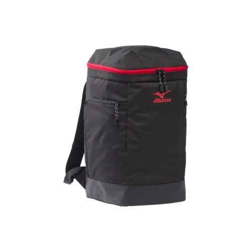 Mizuno Полиэстер с Синтетической Кожей Рюкзак Стандартный Унисекс Черный Красный