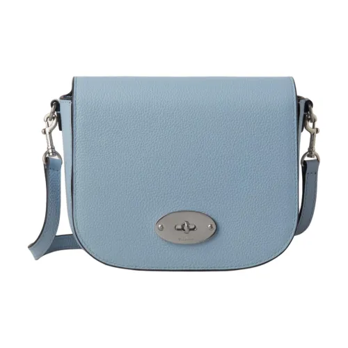 Mulberry Darley Small Grain кожа преппи сумка через плечо маленькая женская сумка синий поплин