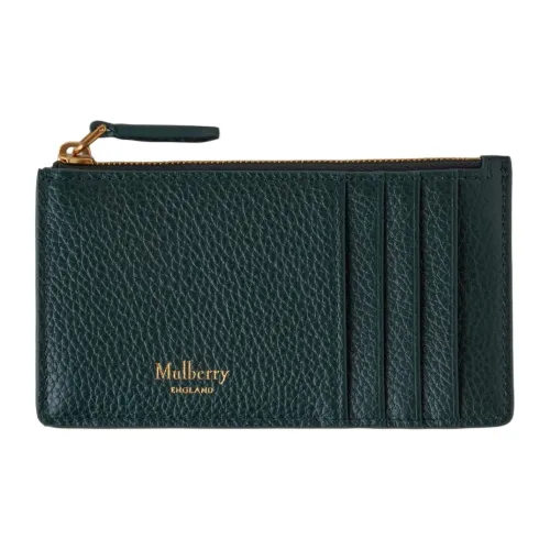 Mulberry Small Grain Кожа Картхолдер Женские Классический Зеленый