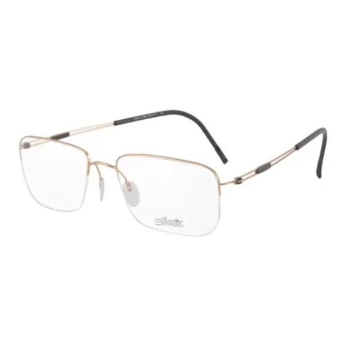 SILHOUETTE Titanium Alloy Square Eyeglass Frames Unisex Black Gold SILHOUETTE Титановый сплав Квадратные Оправы для очков Унисекс Черный Золото