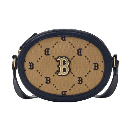 Mlb Base Logo Crossbody Bag Beige Men's