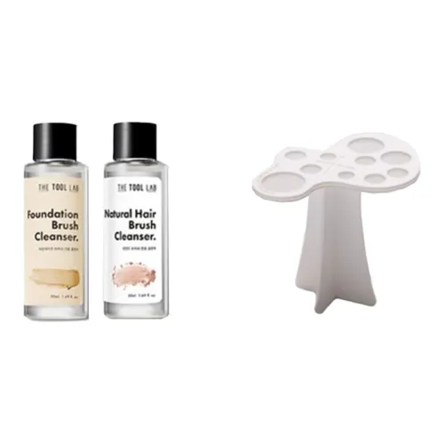 THE TOOL LAB Foundation Brush And Makeup Brush Cleaner MAKE UP Tools 50мл+50мл+Shaper