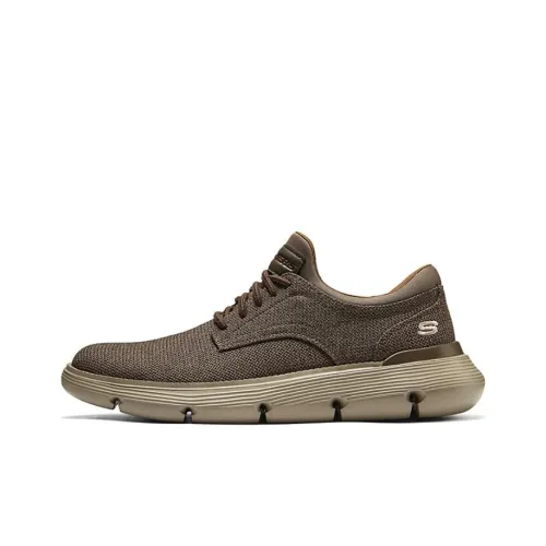 Skechers Garza Reardon Повседневные Низкие Кеды Коричневые Мужские