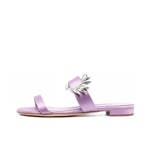 MANOLO BLAHNIK Слипоны Женские Светло-фиолетовые
