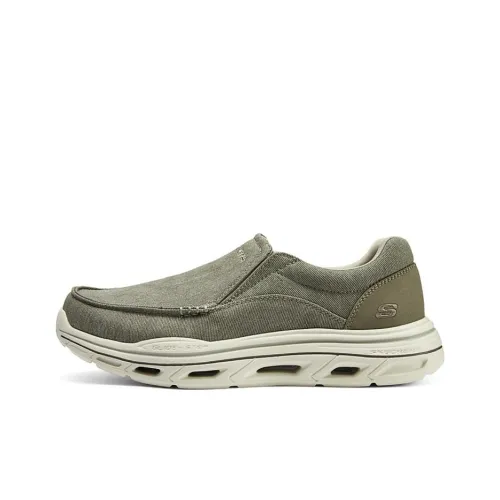 Skechers Амортизация и Дышащий Низкий Топ Casual Мужской Хаки