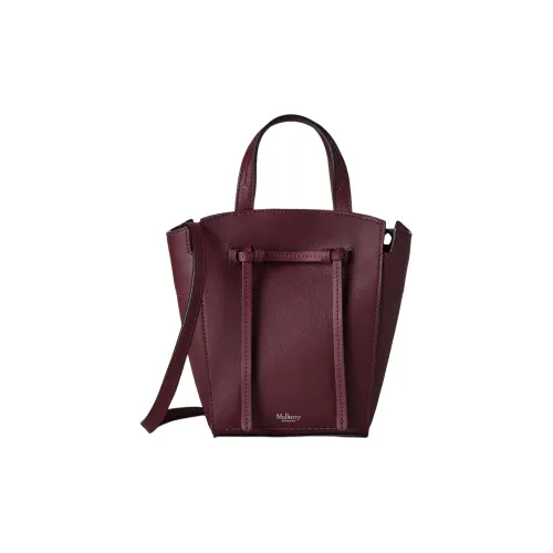 Mulberry Телячья кожа Тоут Сумка Сумка для покупок Сумка через плечо Сумка Мини Женская Черная Вишня