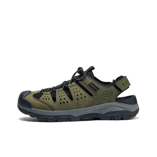 Skechers Slip-resistant и дышащая обувь для походов мужская оливково-зеленая