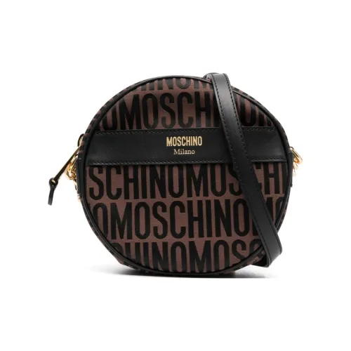 MOSCHINO Полиэстер и Хлопок Сумка через плечо Женская Черный и Умбра