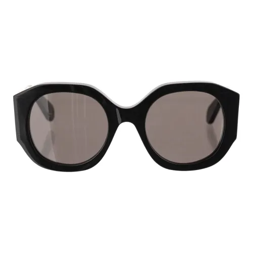 Chloe Переработанный ацетат Круглые Солнцезащитные очки Унисекс Черный